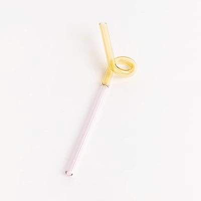 Curvy Glass Straw Set