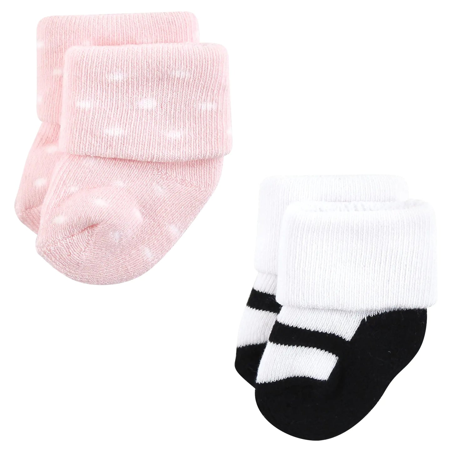 Hudson Baby Baby Girls' Cotton Rich Newborn and Terry Socks 6-12 Months / 12-pack