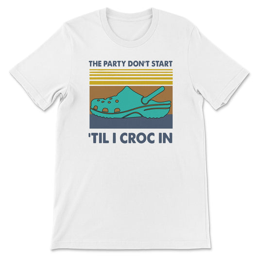 Retro Crocs Graphic Tee - Unisex Fit - Made in USA, Perfect for Parties & Casual Wear