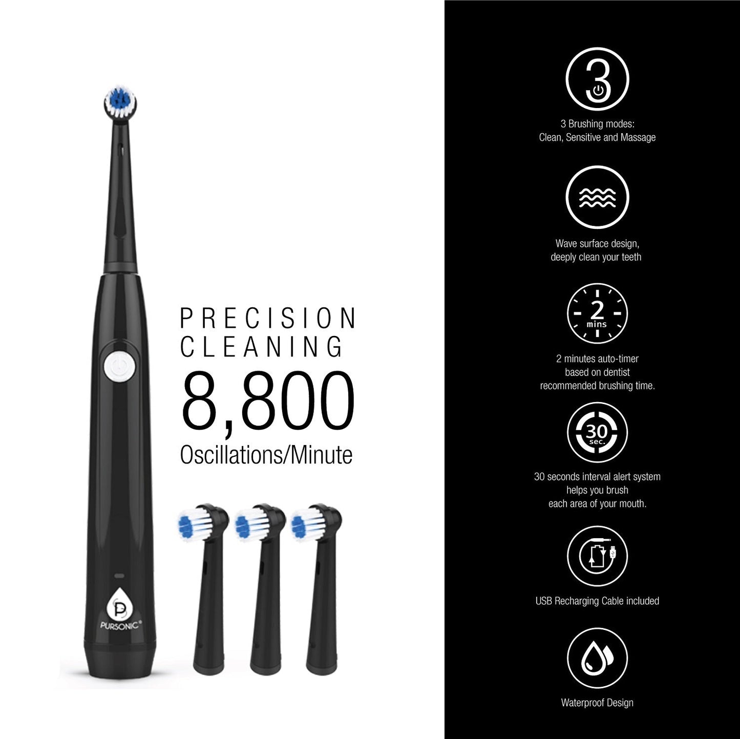 USB Rechargeable Rotary Toothbrush