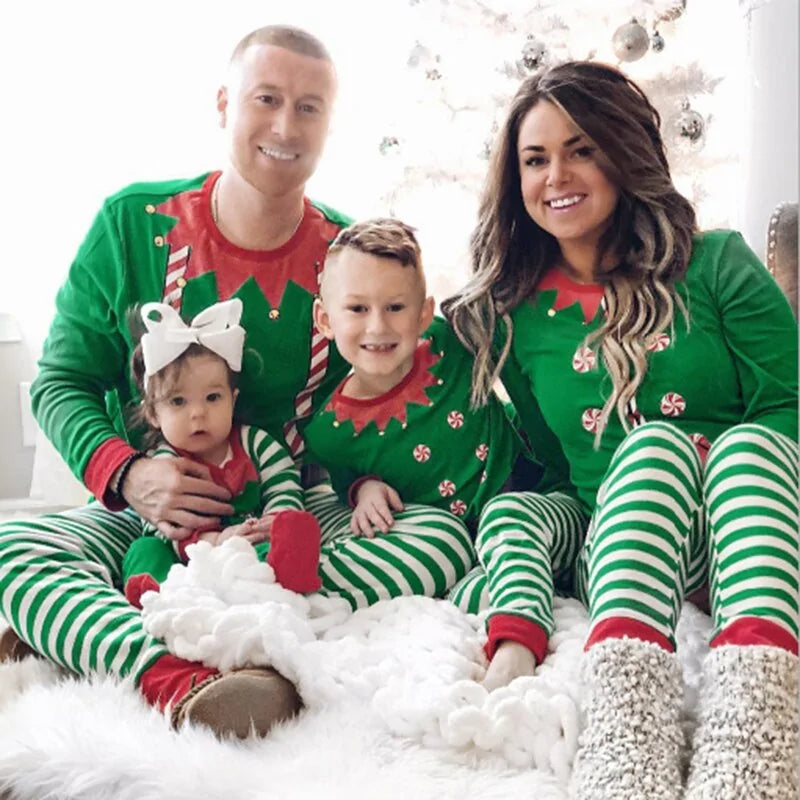 Elf Matching Christmas Family Pajama Set