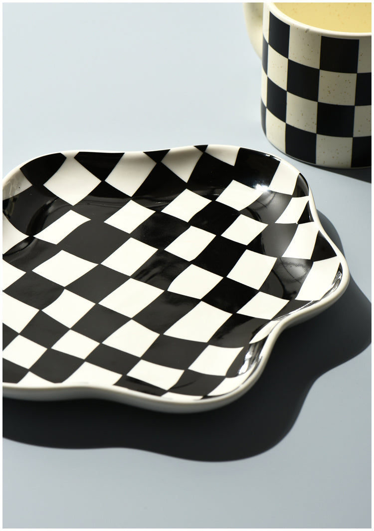 Checkerd Ceramic Plate