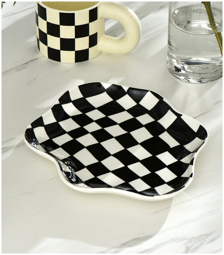 Checkerd Ceramic Plate