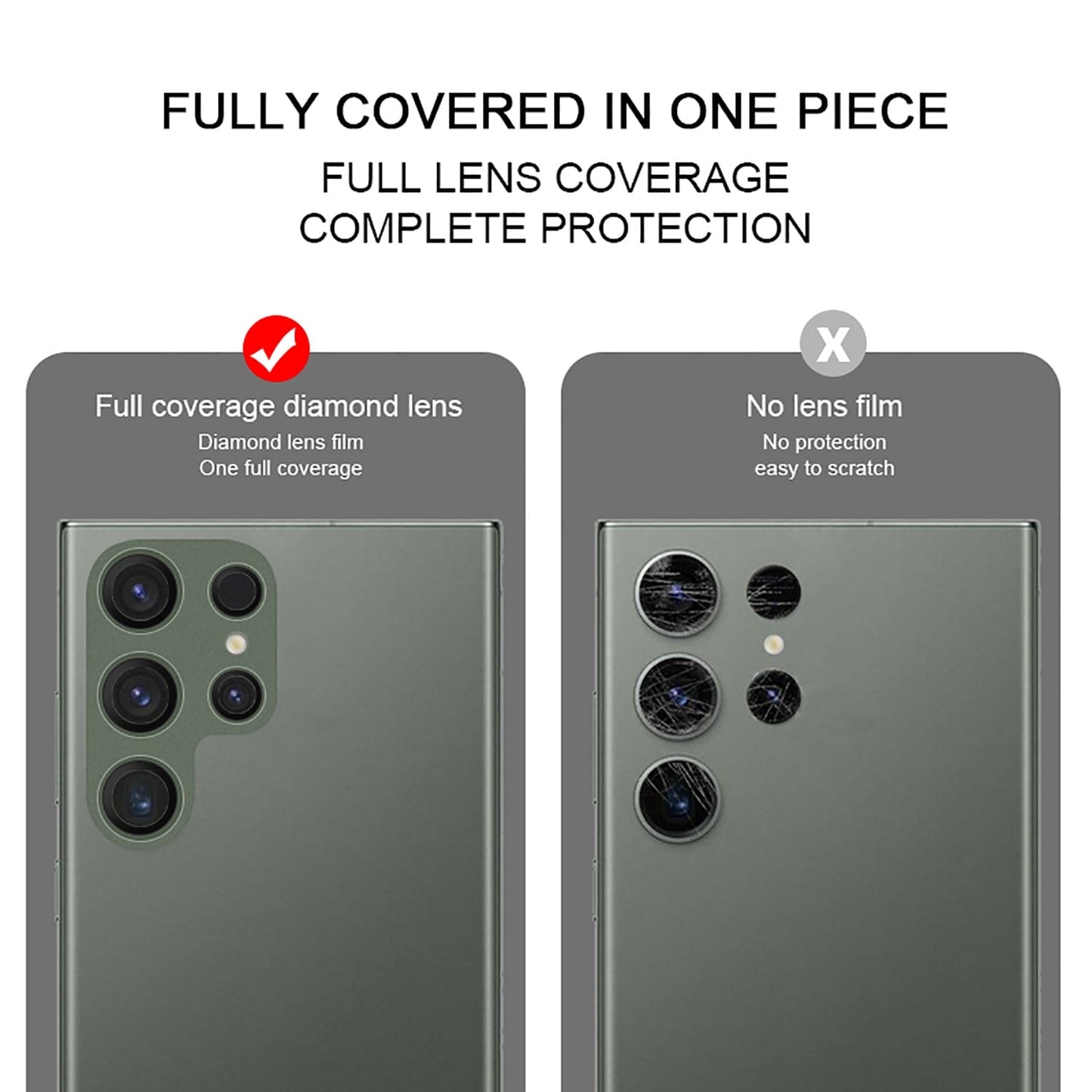 ZeroDamage Camera Lens Protector (2-Pack)  - Samsung Galaxy S23 Ultra