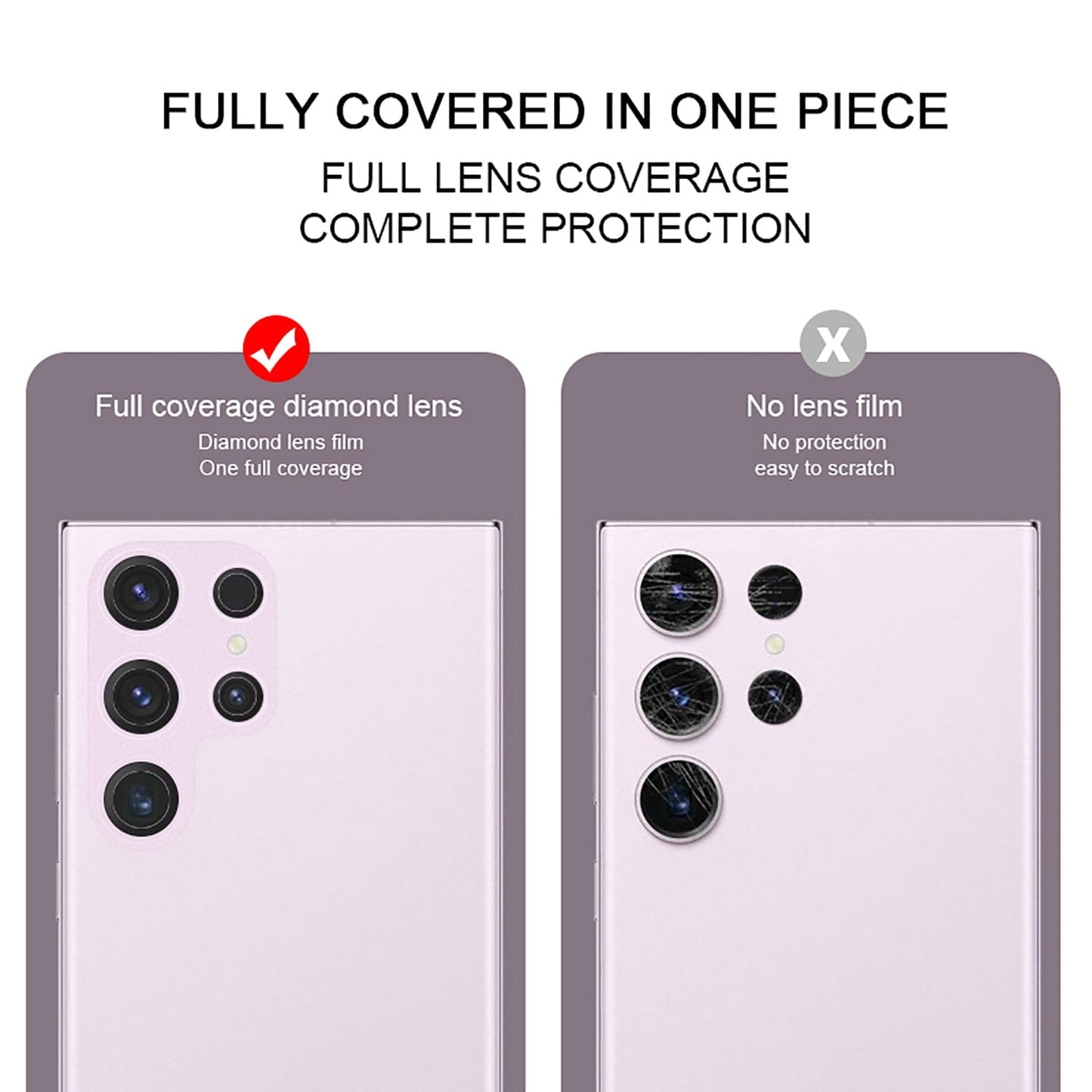 ZeroDamage Camera Lens Protector (2-Pack)  - Samsung Galaxy S23 Ultra