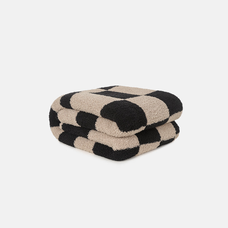 Plush Checkered Throw