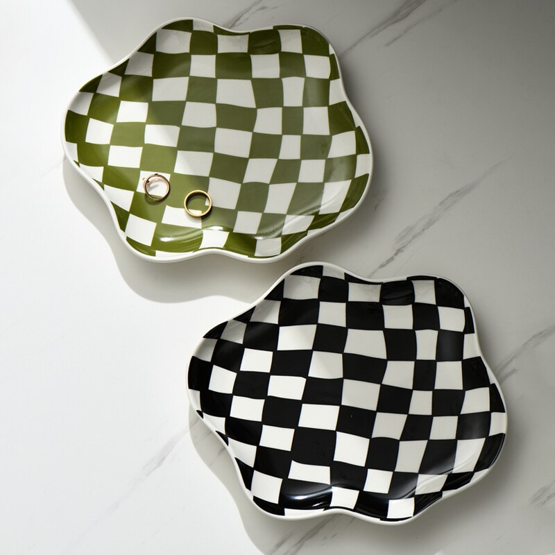 Checkerd Ceramic Plate