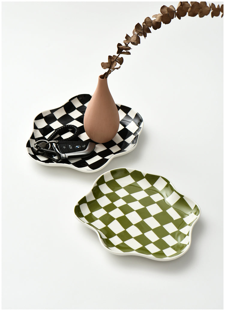 Checkerd Ceramic Plate