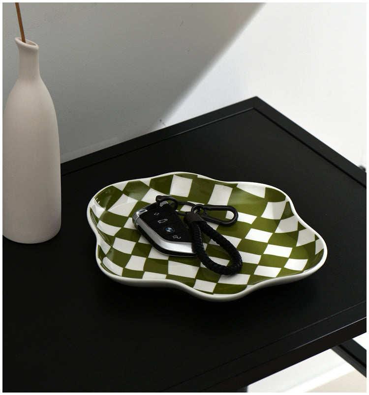 Checkerd Ceramic Plate