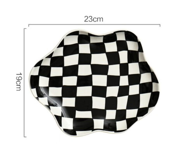 Checkerd Ceramic Plate