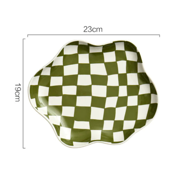 Checkerd Ceramic Plate