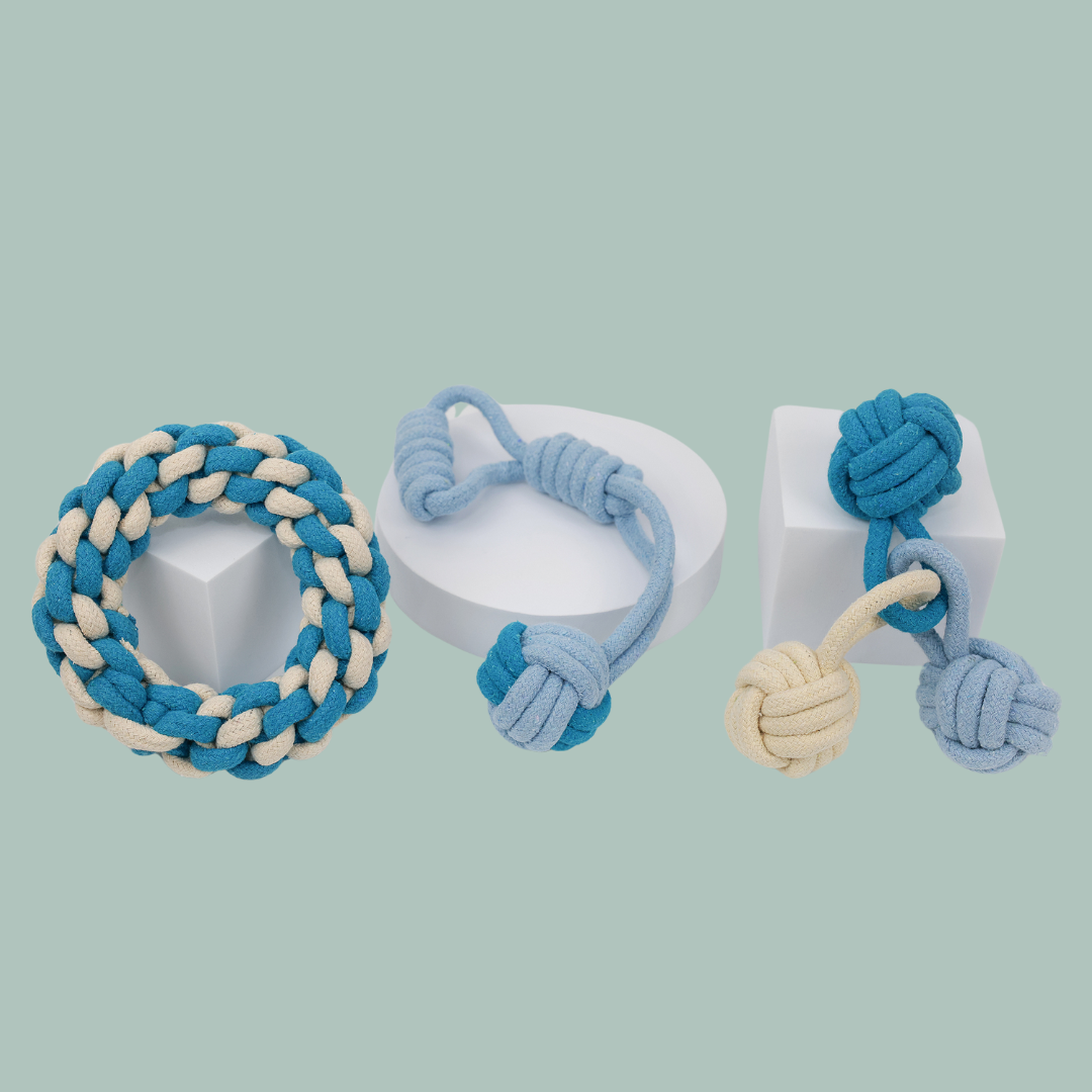 Sky and Cloud Rope Tug Toy Set