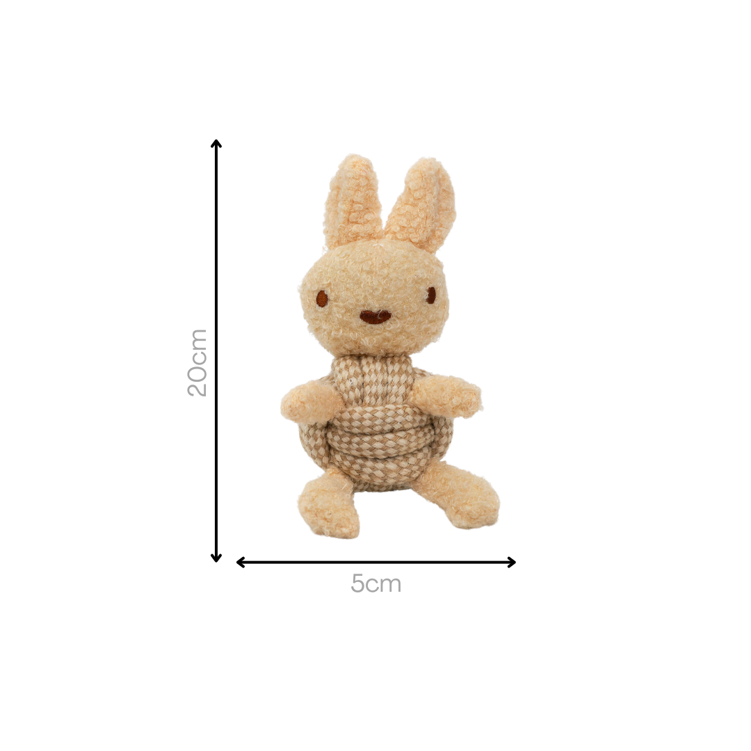 Squeaky Rope Buddies – Eco-Friendly Plush Toys for Dogs in Charming Bear and Rabbit Designs