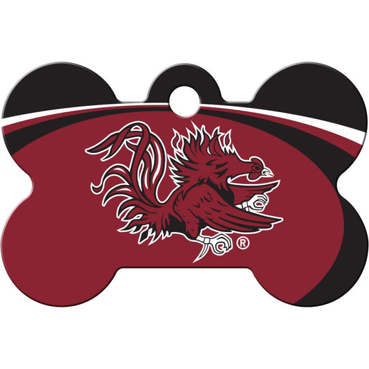 South Carolina Game Cocks NCAA Pet ID Tag - Large Bone