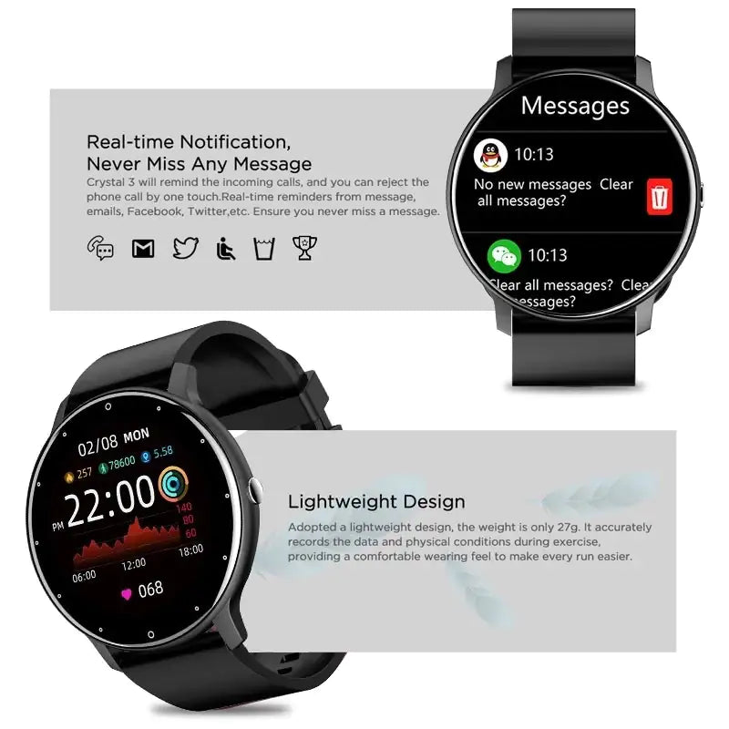 Full Touch Screen Fitness Smart Watch