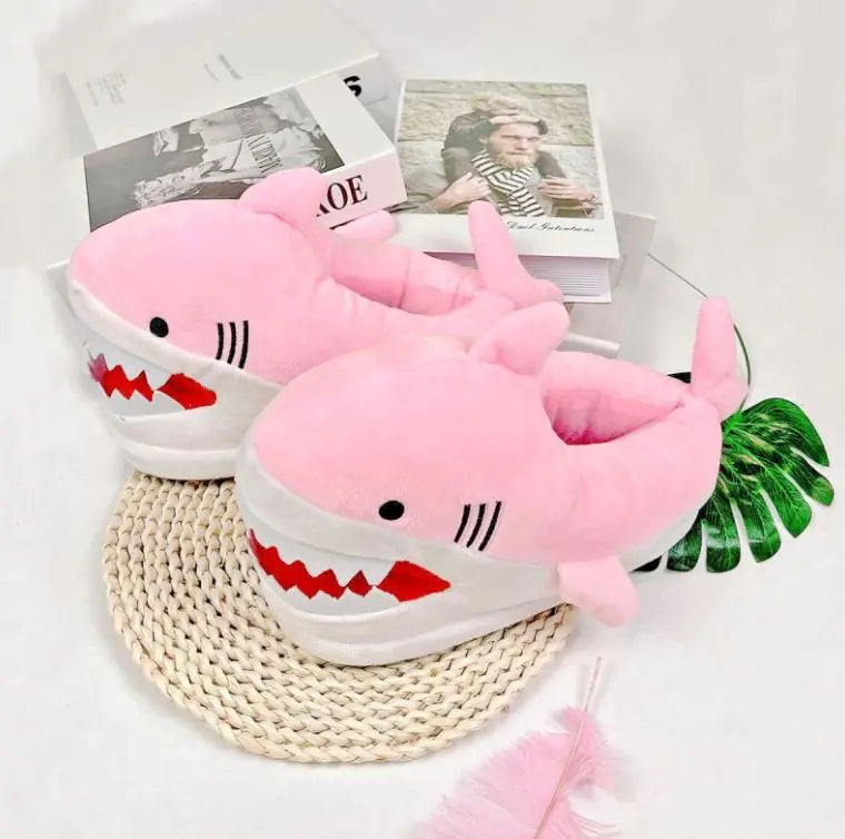 Cute Cartoon Shark Indoor Warm Home Cotton Slippers