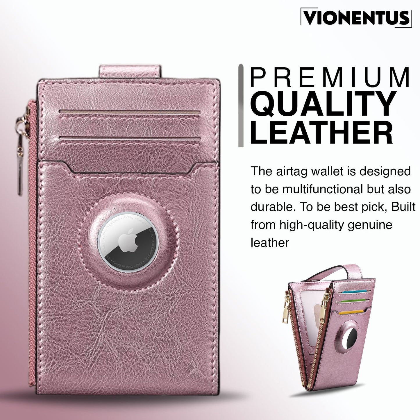 Women's AirTag Wallet : Deluxe Smart VN300