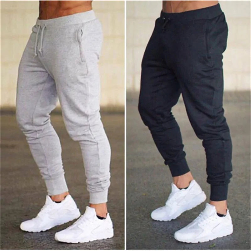 Men's Fitness Muscle Gray Jogging Pants