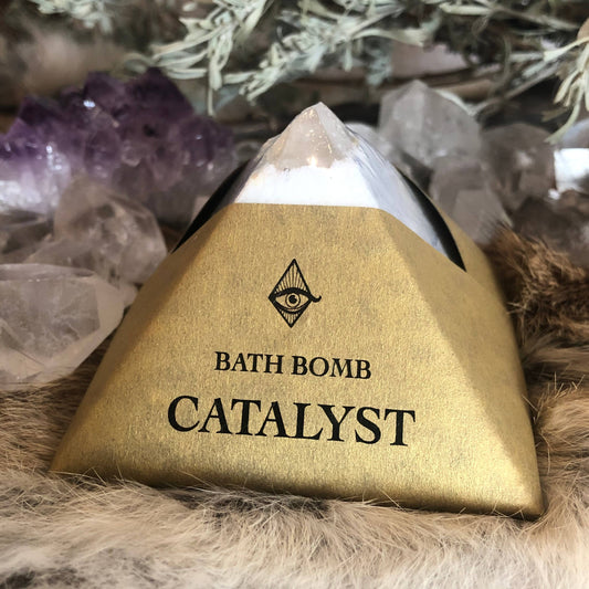 Catalyst Bath Bomb With Organic Shea Butter & Essential Oils - Crystal Charged Under Full Moon