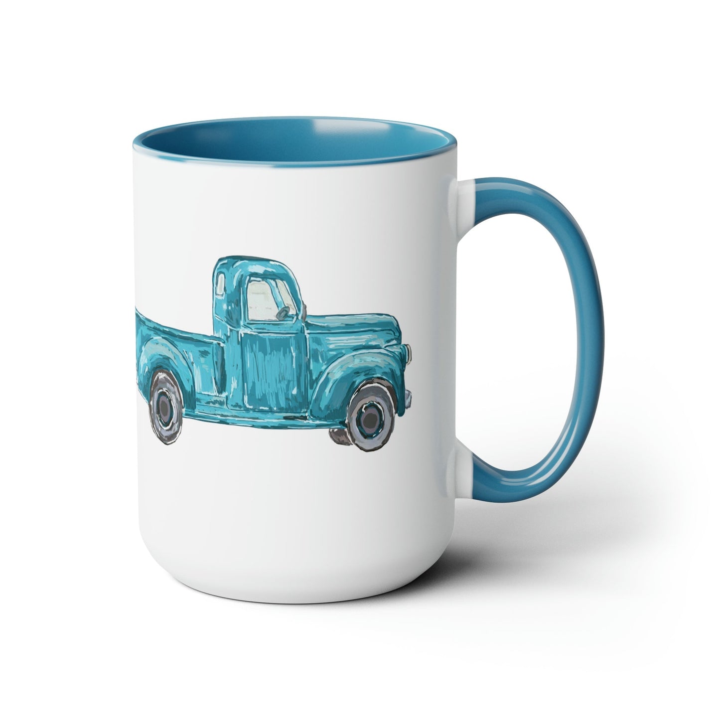 Antique Truck Two-Tone Coffee Mugs, 15oz