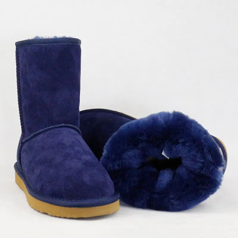 Cozy Winter Boots - Authentic Cowhide, Waterproof Protection, Superior Insulation