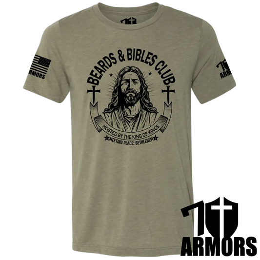 BEARDS AND BIBLES CLUB T-SHIRT