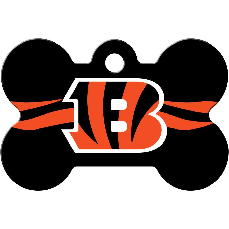 Cincinnati Bengals NFL Pet ID Tag - Large Bone