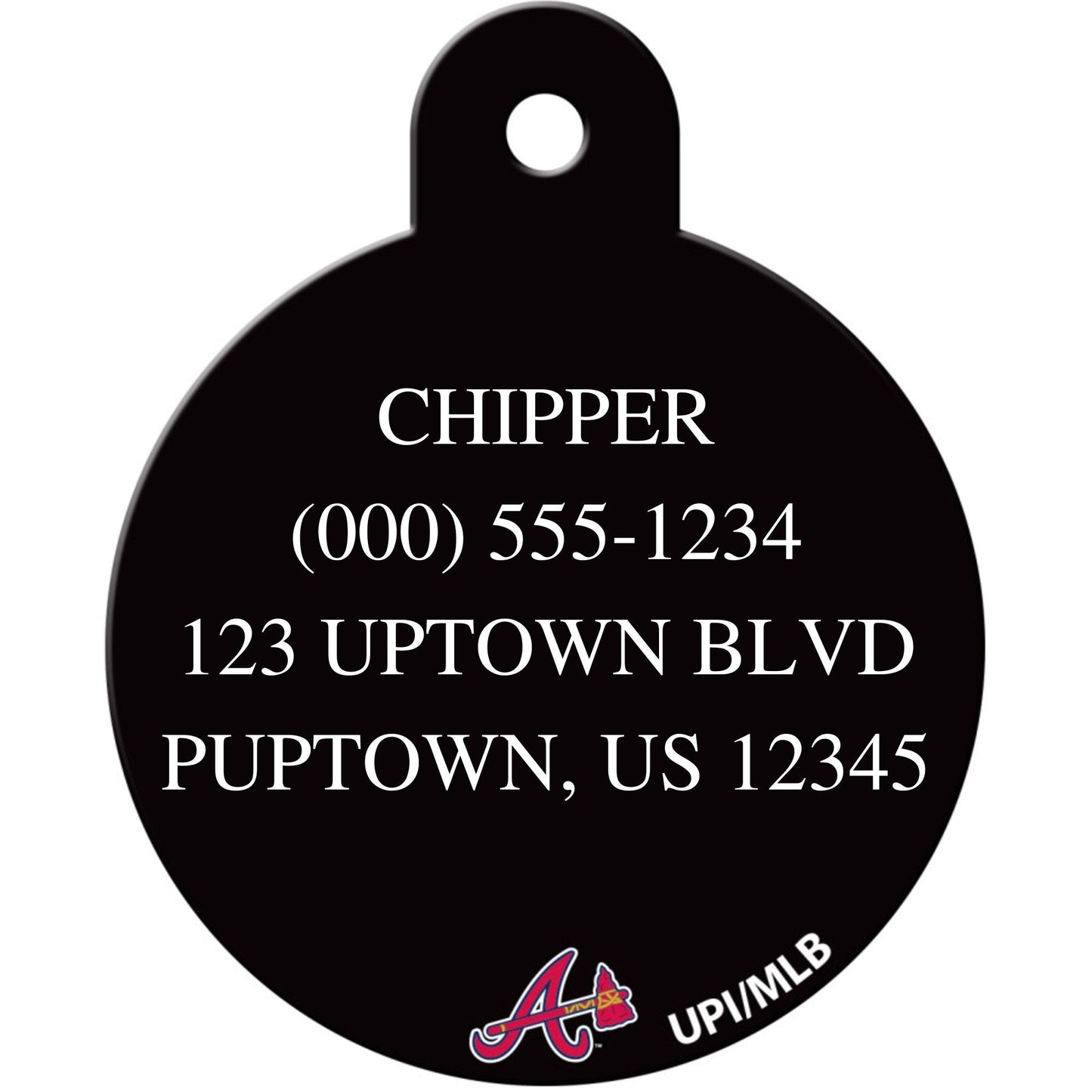 Atlanta Braves MLB Pet ID Tag - Large Circle