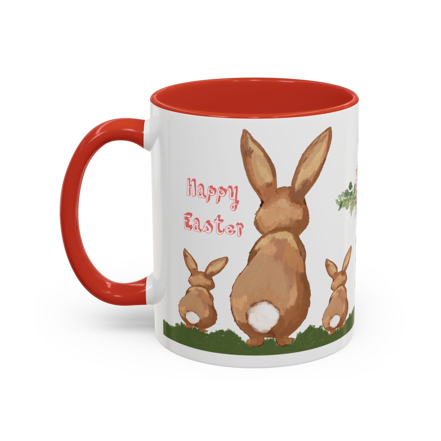 Bunny Love Easter Cross Accent Coffee Mug (11 oz & 15 oz)