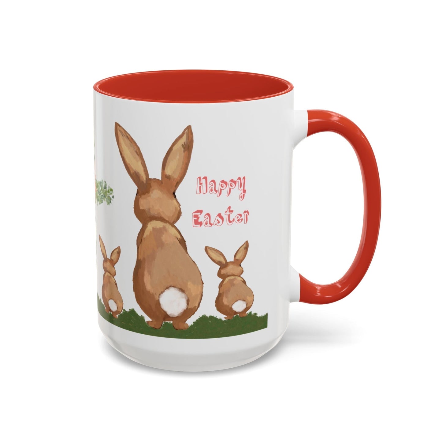 Bunny Love Easter Cross Accent Coffee Mug (11 oz & 15 oz)