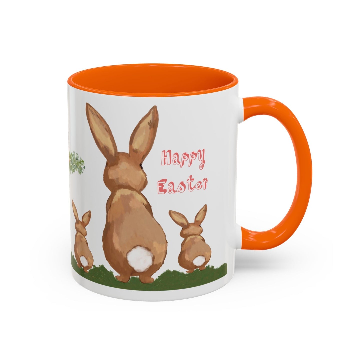 Bunny Love Easter Cross Accent Coffee Mug (11 oz & 15 oz)