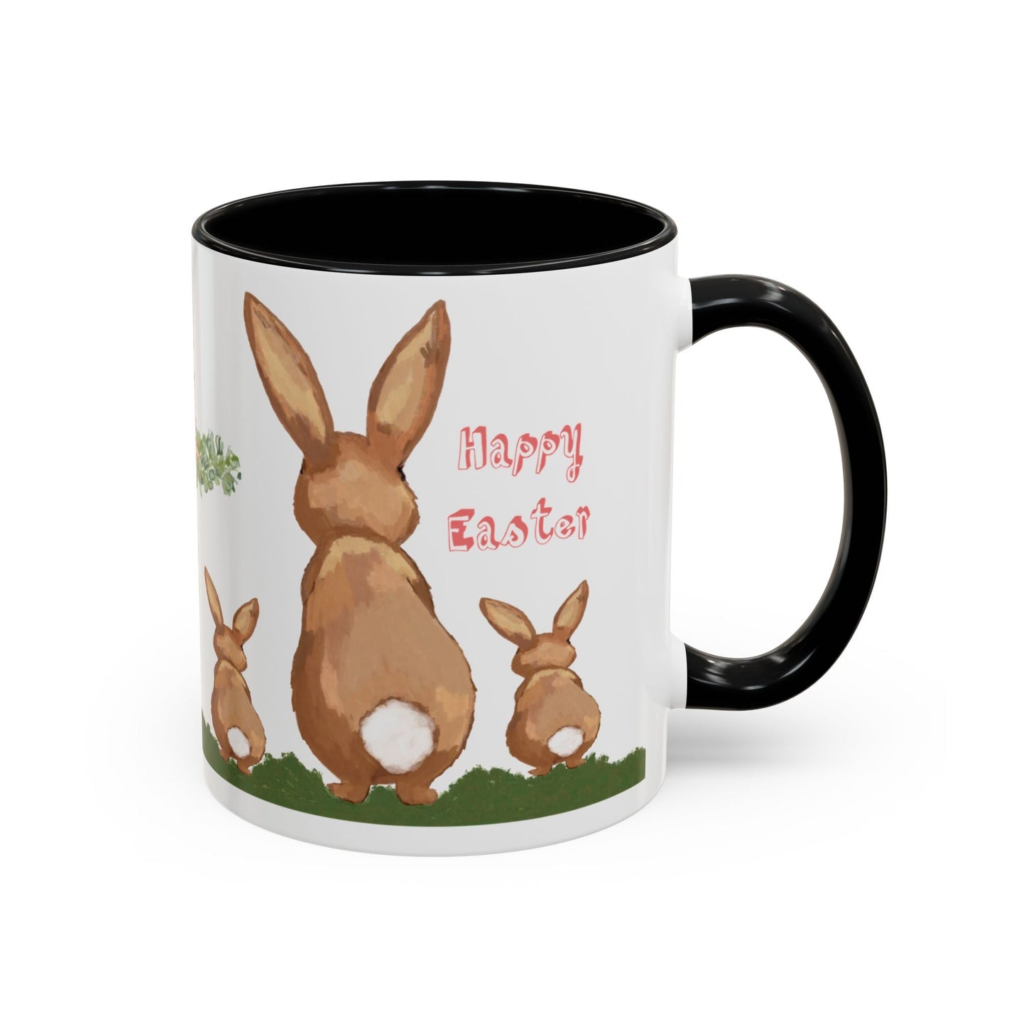 Bunny Love Easter Cross Accent Coffee Mug (11 oz & 15 oz)