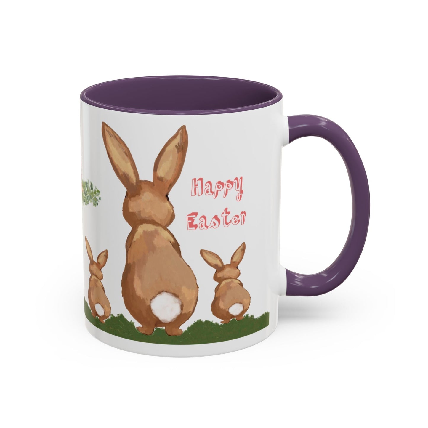 Bunny Love Easter Cross Accent Coffee Mug (11 oz & 15 oz)