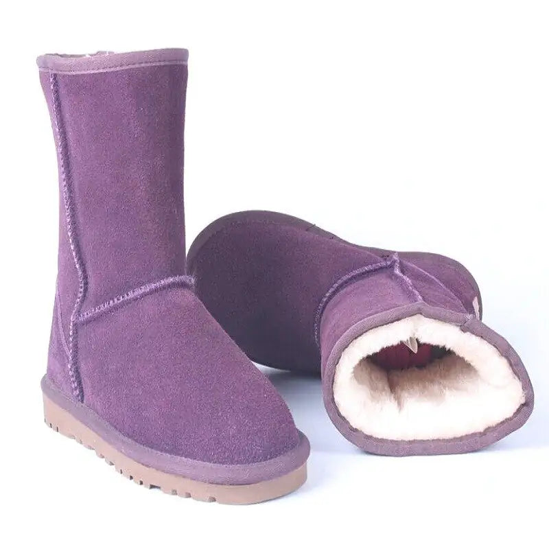 Cozy Winter Boots - Authentic Cowhide, Waterproof Protection, Superior Insulation