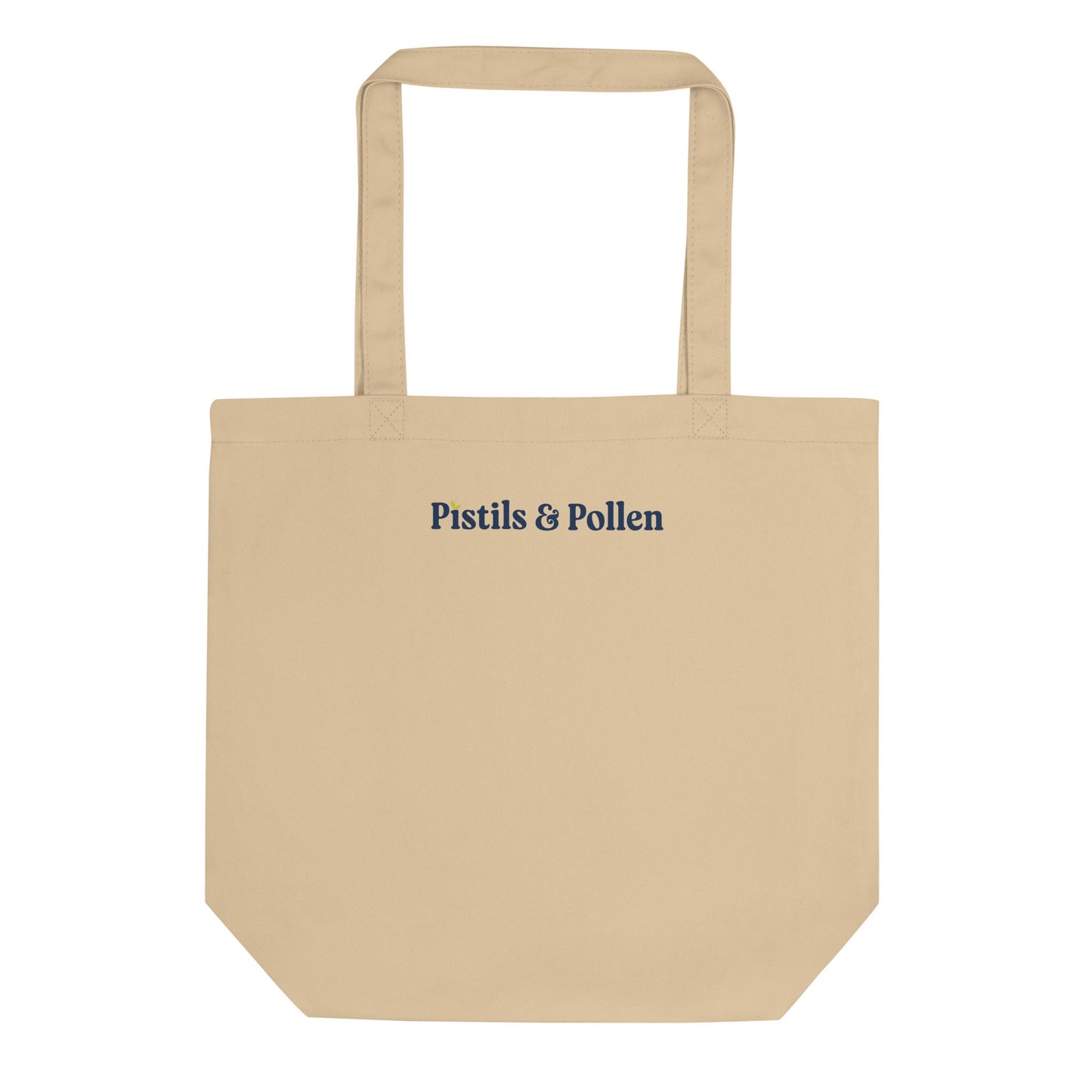 Plant Dad - Organic Cotton Tote Bag (blue with brown potted plants)