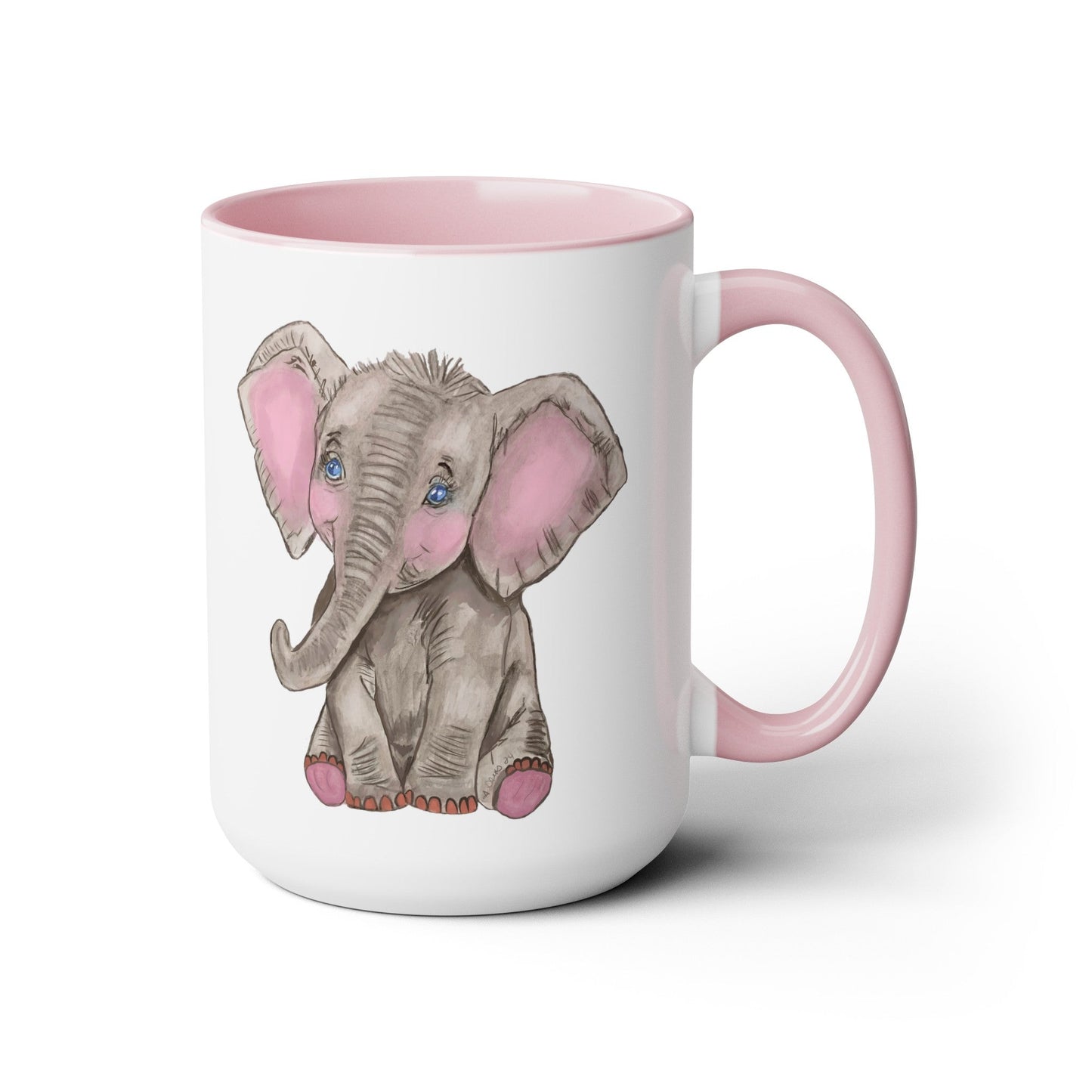 Elephant Two-Tone Coffee Mugs, 15oz