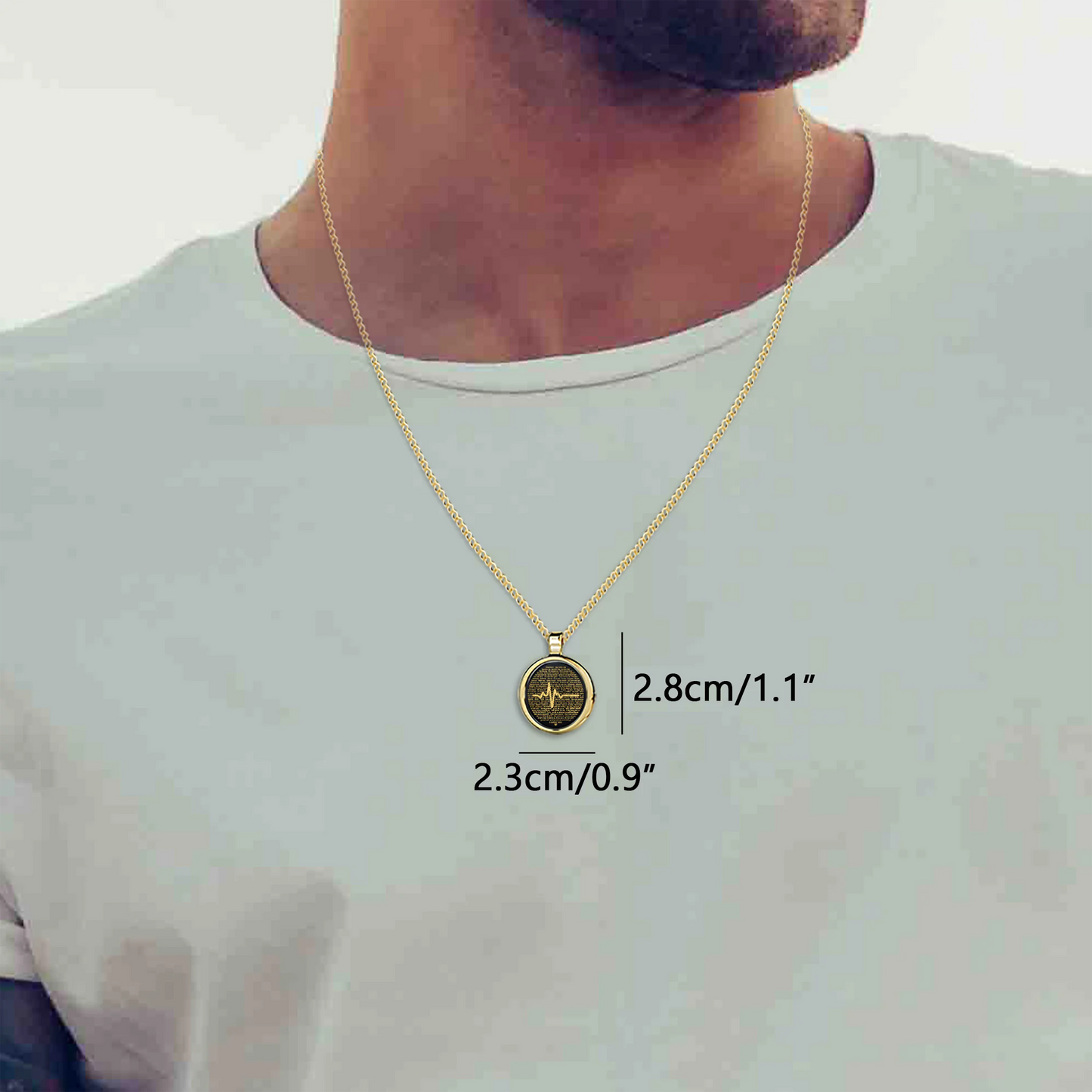 Heartbeat of Love Necklace Over 100 Languages I Love You Pendant