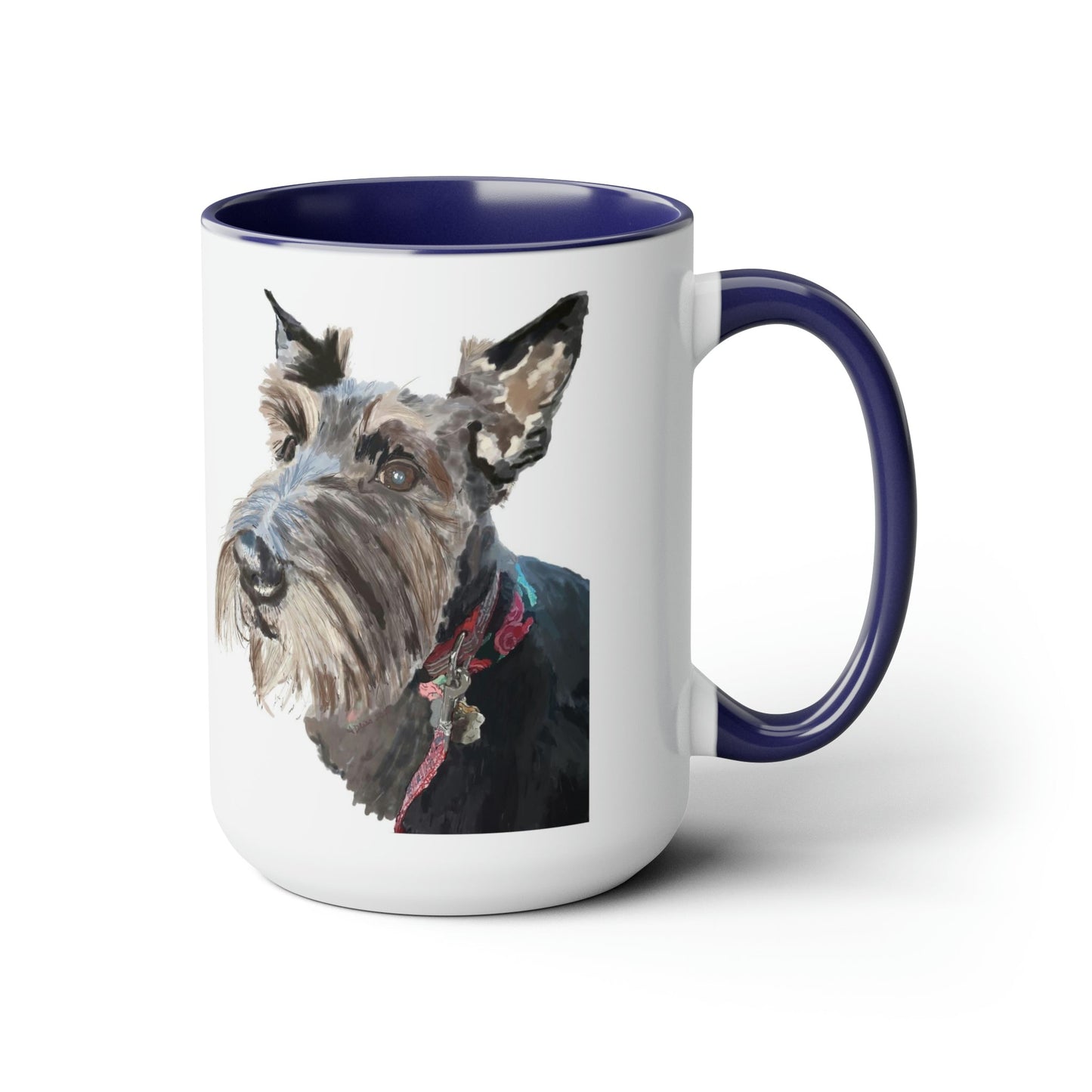 “Fala” Dog Two-Tone Coffee Mugs, 15oz