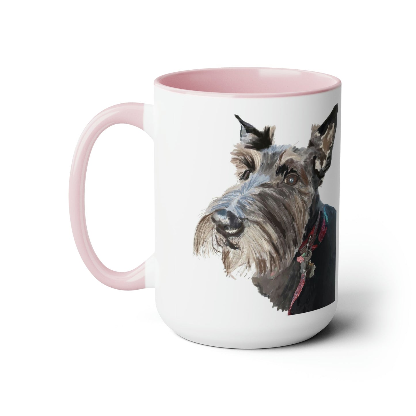 “Fala” Dog Two-Tone Coffee Mugs, 15oz