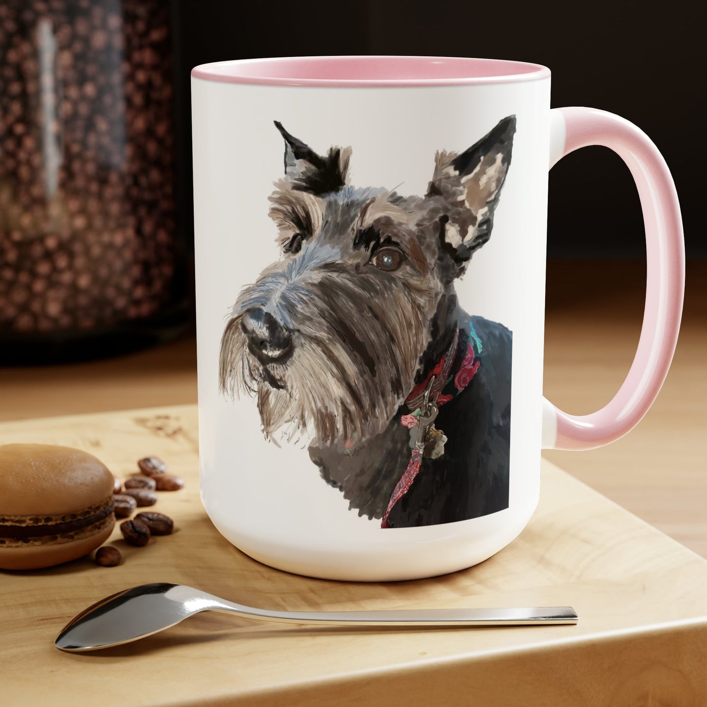 “Fala” Dog Two-Tone Coffee Mugs, 15oz