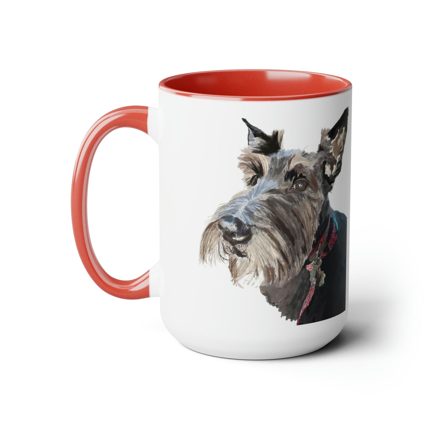 “Fala” Dog Two-Tone Coffee Mugs, 15oz