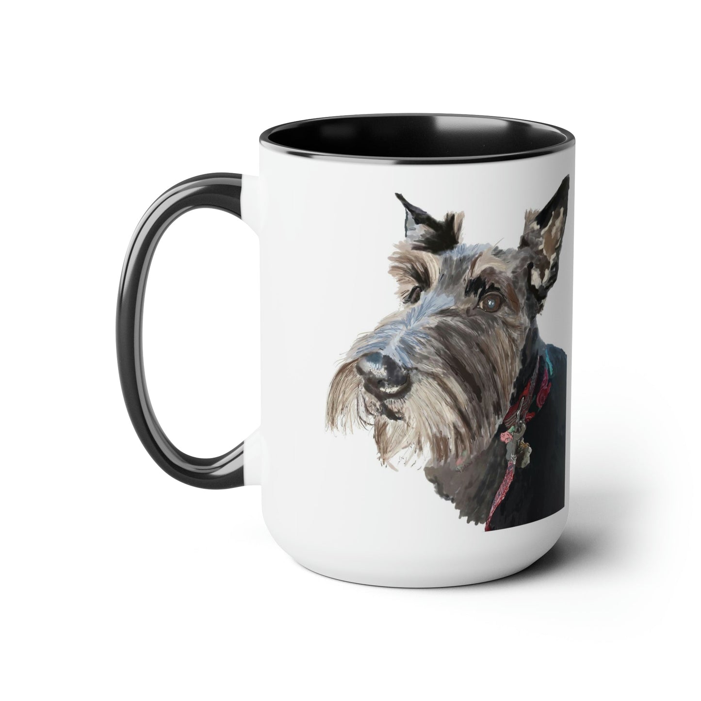 “Fala” Dog Two-Tone Coffee Mugs, 15oz