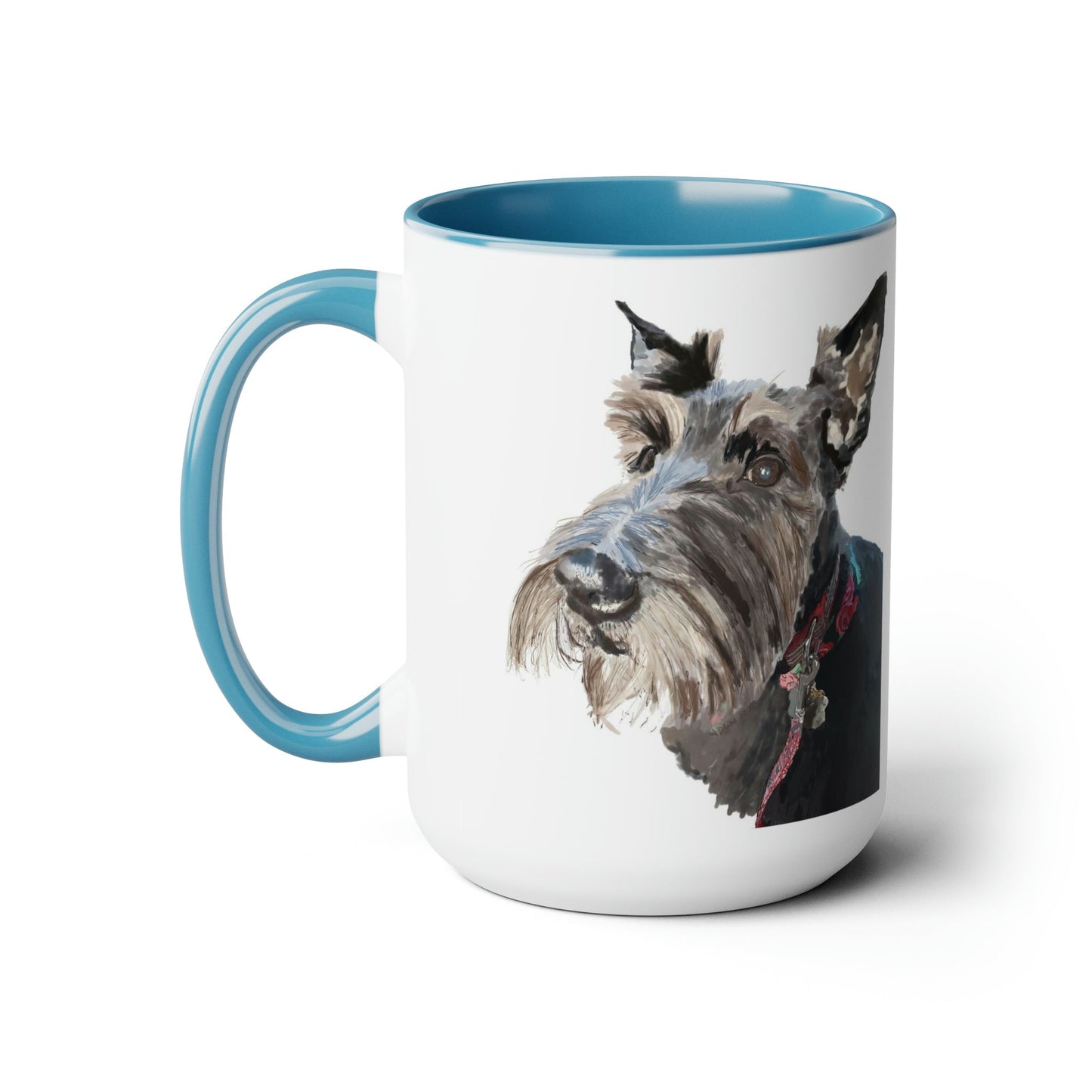 “Fala” Dog Two-Tone Coffee Mugs, 15oz