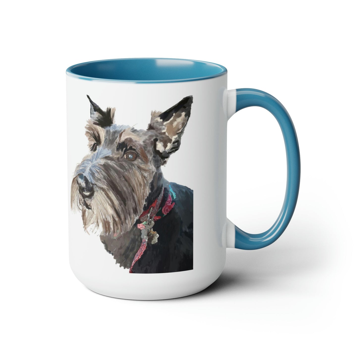 “Fala” Dog Two-Tone Coffee Mugs, 15oz