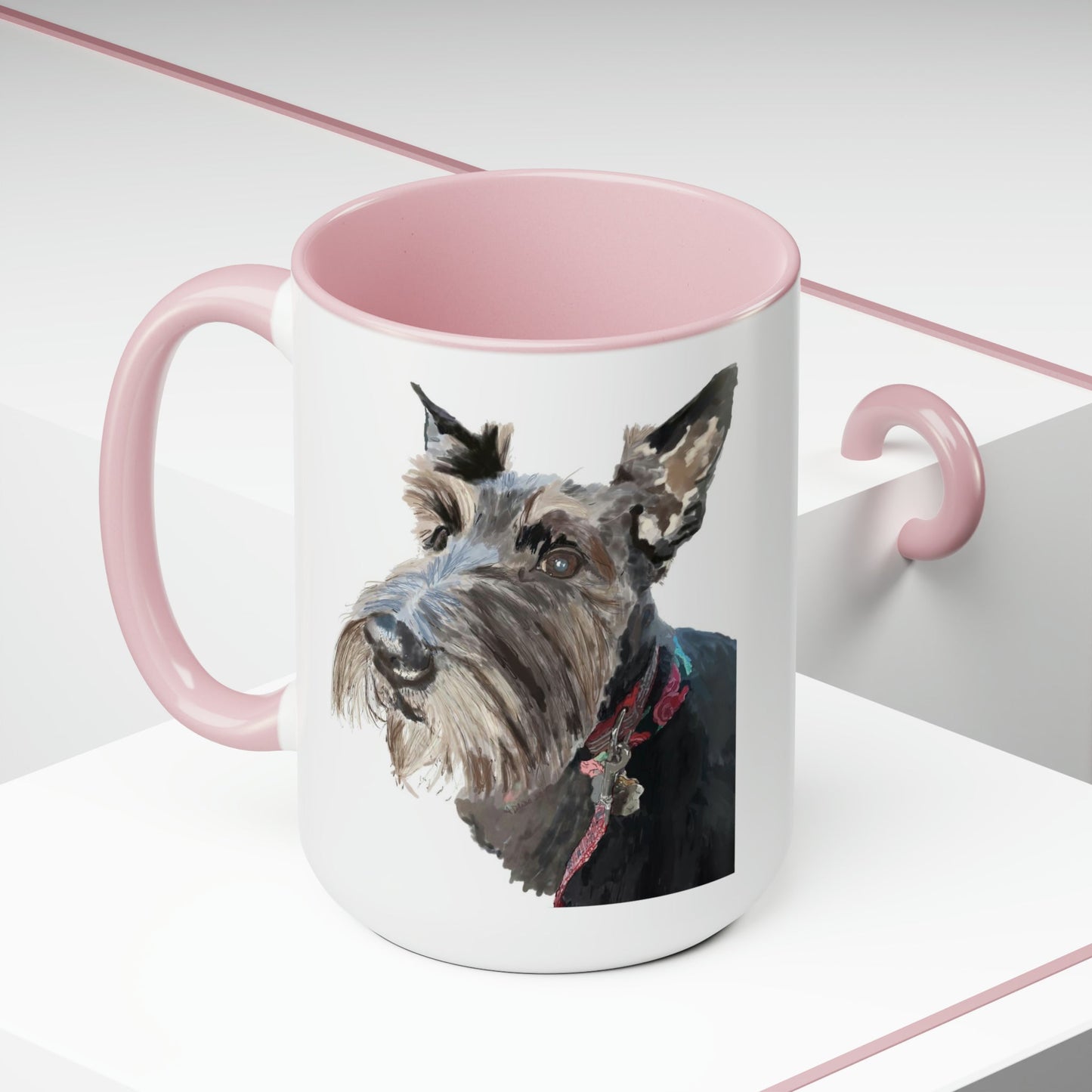 “Fala” Dog Two-Tone Coffee Mugs, 15oz