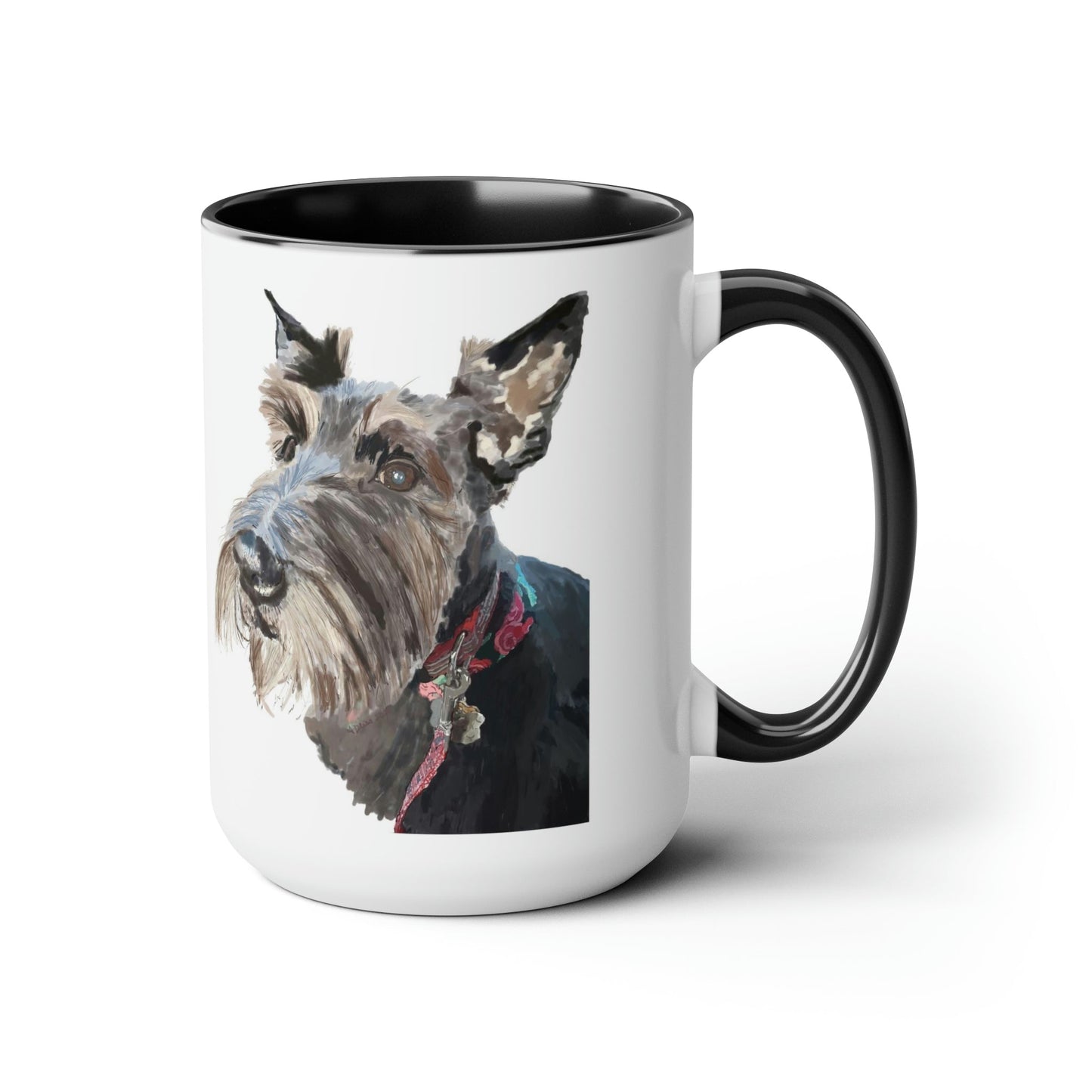 “Fala” Dog Two-Tone Coffee Mugs, 15oz