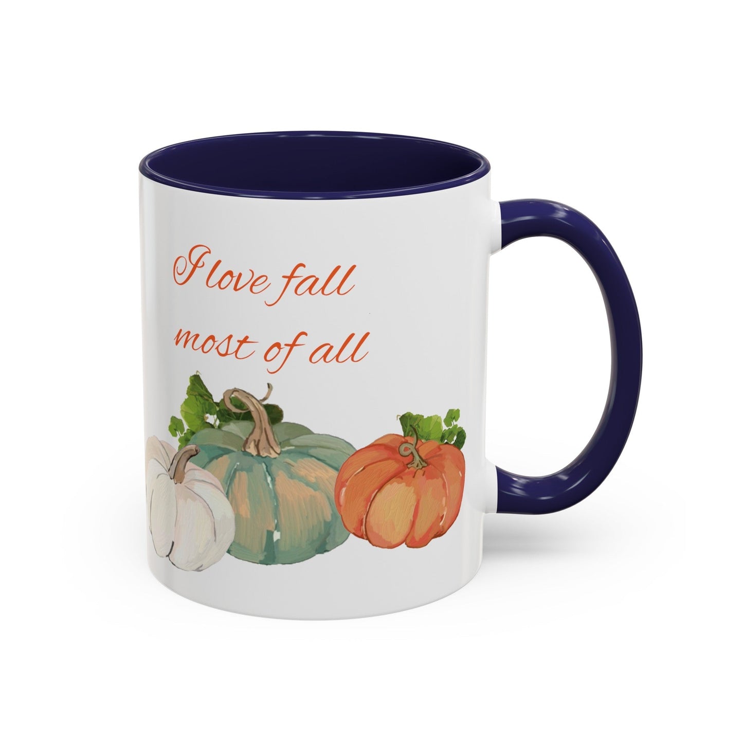 Fall Harvest Two Tone Accent Coffee Mugs (11 oz, 15oz)