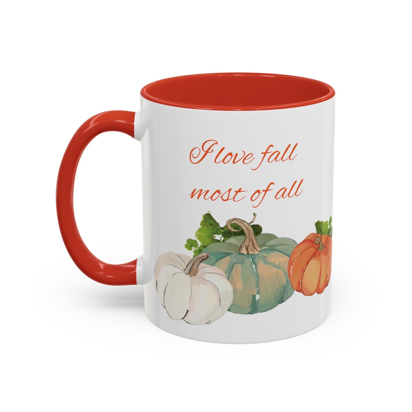 Fall Harvest Two Tone Accent Coffee Mugs (11 oz, 15oz)