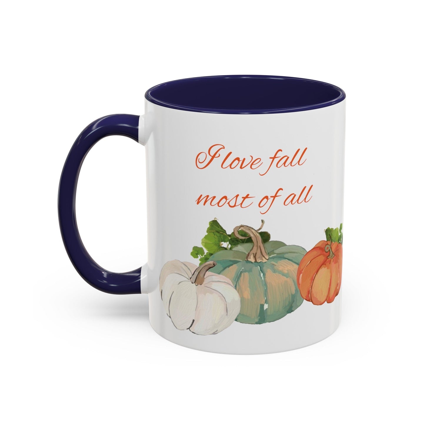 Fall Harvest Two Tone Accent Coffee Mugs (11 oz, 15oz)