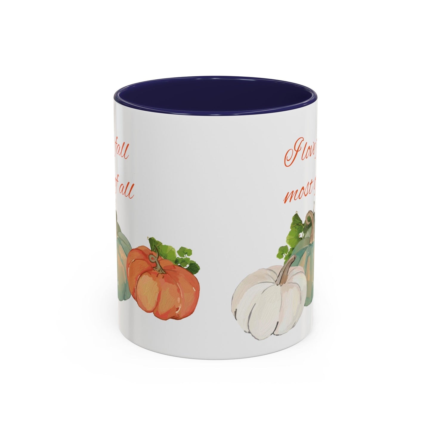 Fall Harvest Two Tone Accent Coffee Mugs (11 oz, 15oz)